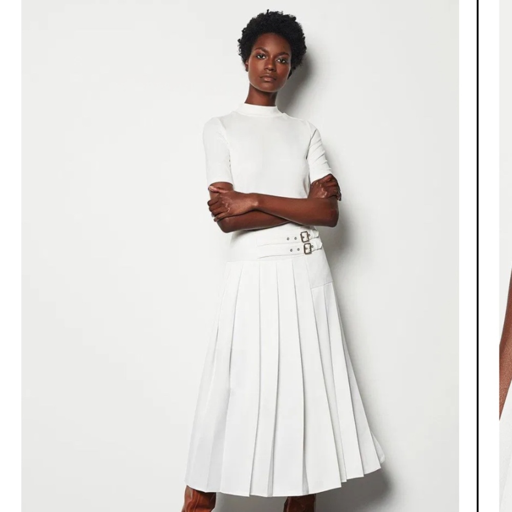 NWT Karen Millen Wrap Pleat Skirt